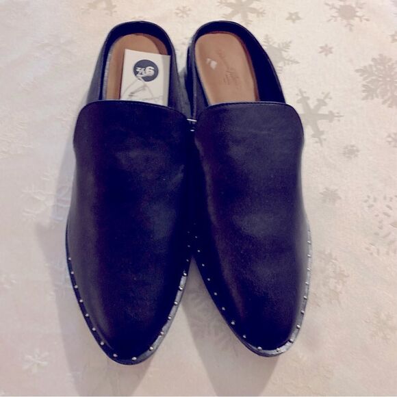 NWT Universal Thread Black Mules Slides Shoes Studded Sz 9.5 Gorgeous - Picture 3 of 7